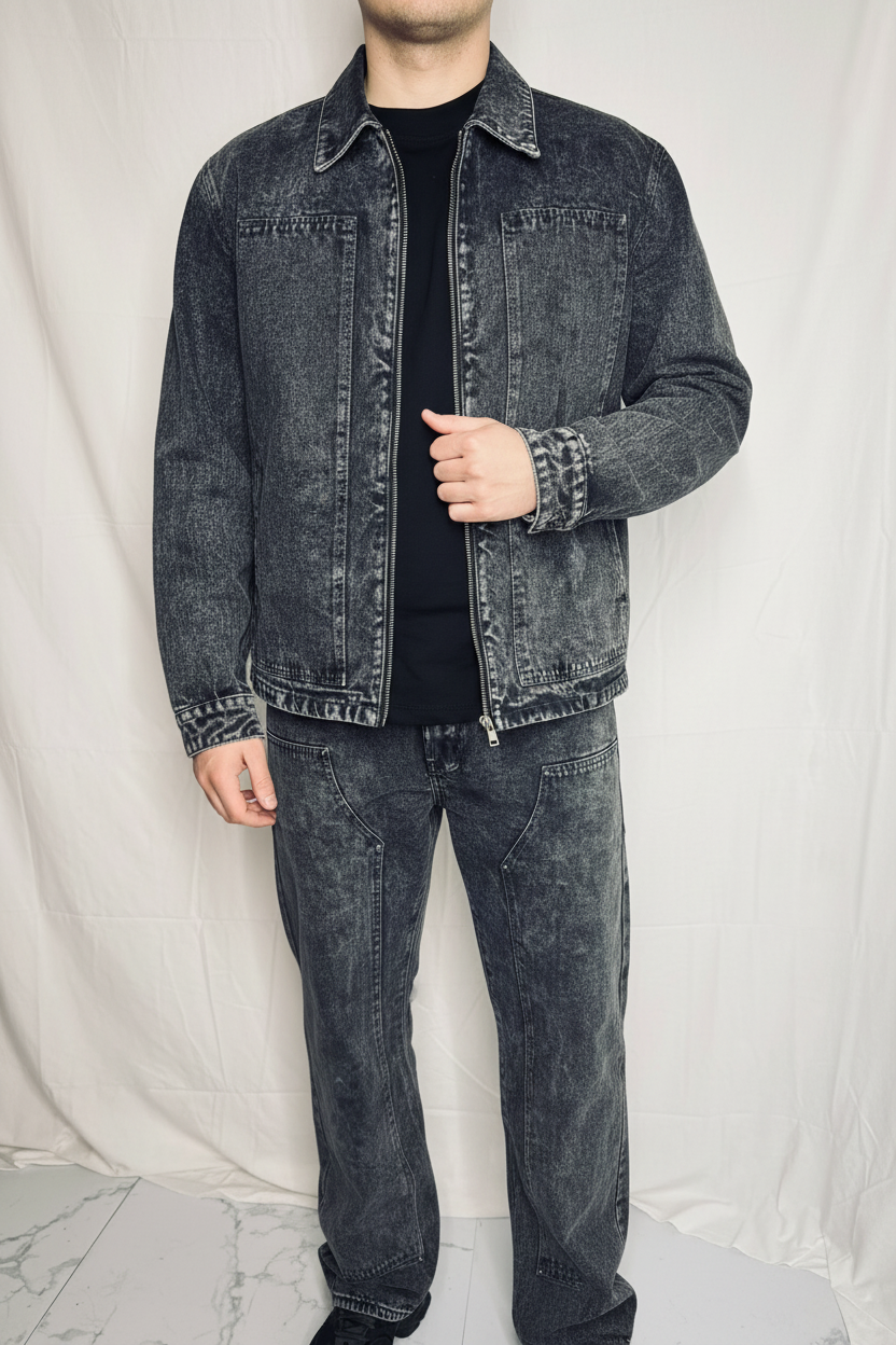 Completo denim pulito