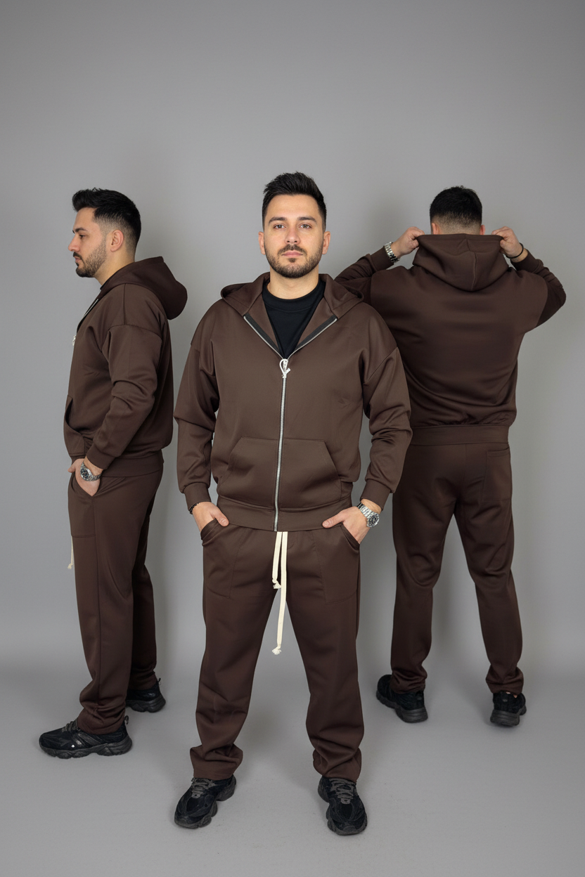 Tuta marrone lifestyle